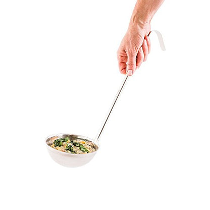Restaurantware Met Lux 16 Ounce Serving Ladle, 1 With Hook Handle Soup Ladle - Dishwasher-Safe, Corrosion-Resistant, Stainless Steel, For Stirring, Pouring, & Serving - size: 16 oz