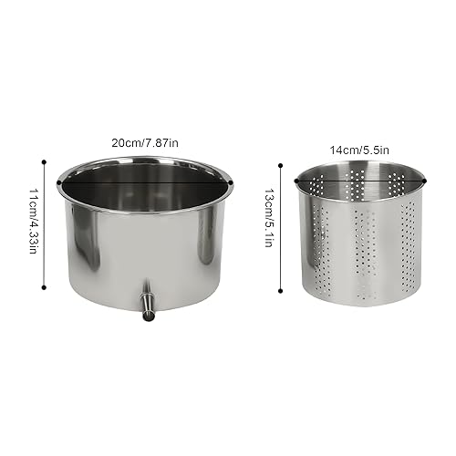 0.8 Gal/3L Fruit Wine Press - Heavy-Duty Stainless Steel Manual Juice Maker with T-Handle & Dual Barrels, 100% Natural Cider Press for Apple Berry Vegetables Cheese Tincture - Silver - color: Sliver, size: 0.8Gal
