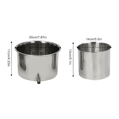 3L Fruit Wine Press, Wanlecy Stainless Steel Cider Press with T-Handle for Cider, Grape Wine or Juice Making Supplies and Equipment (3L) - style: 3L