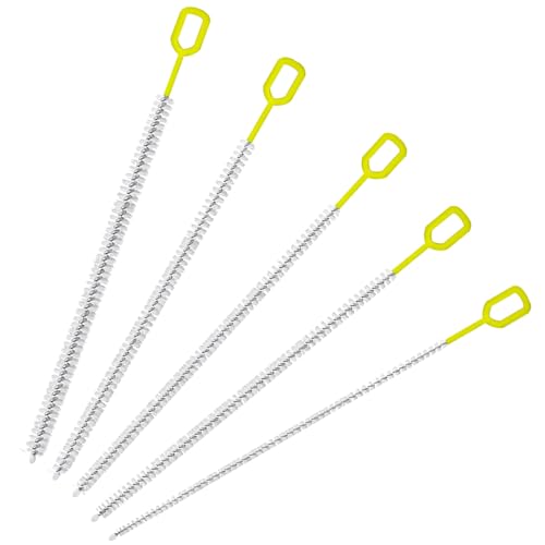 Extra Long 10 Inch Straw Cleaner Brush, Heavy Duty Thin Bristle Straw Brushes for Cleaning, Reusable Metal Straw Cleaner Brush Set for Stanley Cup, Glass Pipe & Drinking Straws (5-Pack) - size: 10 inch