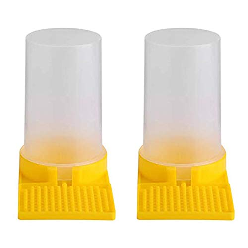 2 Pack Bee Feeder Beehive Beekeeping Water Dispenser Drinking Beekeeping Equipment Honey Beehive Entrance Feeder Beekeeper Tools (2)