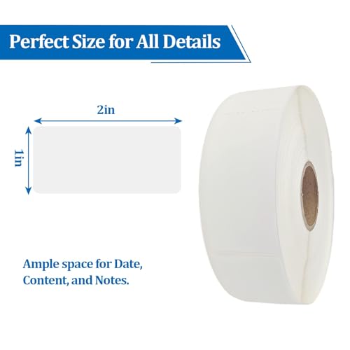 1000 Pack Blank Removable Freezer Labels Food Labels for Containers, Pantry Organization Waterproof, Write-On Freezer Labels for Kitchen, Restaurant & Grocery （1 * 2 Inch） - size: 1000 Pack