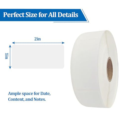 1000 Pack Blank Removable Freezer Labels Food Labels for Containers, Pantry Organization Waterproof, Write-On Freezer Labels for Kitchen, Restaurant & Grocery （1 * 2 Inch） - size: 1000 Pack