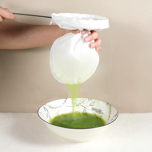 3 Pcs Fine Mesh Strainer Bags, Reusable Cheese Cloth Bag with Zipper, Tea/Coffee Filter, Food Grade Filter for Coffee Soy Thai Tea, Yogurt Nut Milk and Soup