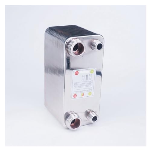 Heat Exchanger,38 Plates Heat Exchanger Beer Wort Chiller Cooler Stainless Steel for Homebrew Cooling