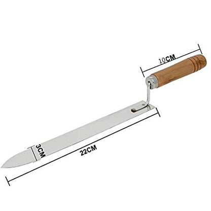 9" Stainless Steel Honey Uncapping Knife Z-Shape Honey Scraper Hive Beekeeping Beekeeper Equipment with Wood Handle