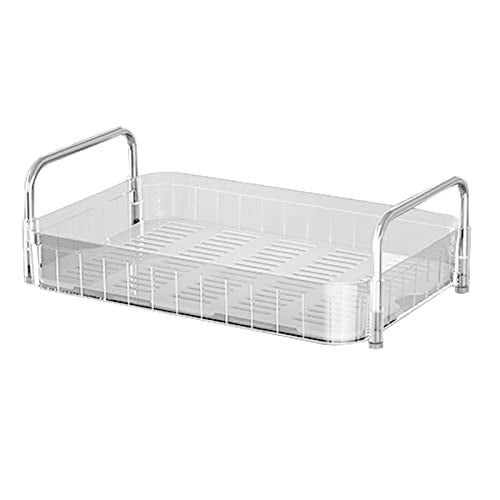 Cup Drying Rack Heavy Duty Plastic with Drain Tray Countertop Storage Shelf for Kitchen Countertop Organizer Home (Single Layer White) - color: Single Layer White