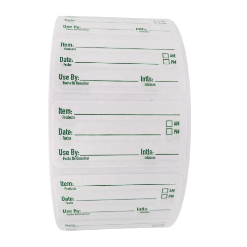 2x1 Dissolvable Food Labels, 500 Label Stickers, Bottle Labels for Storage Bins, Sticker Labels for Food containers, (500, Green) - color: Green, size: 500