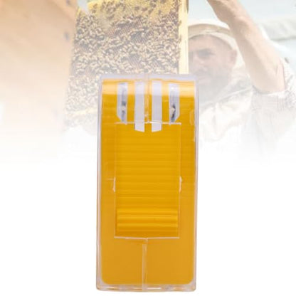 Asixxsix Queen Bee Marking Kit, One Handed Queen Catcher Bottle Cage, Queen Bee Marking Cage Queen Marking Marker Bottle with 0-99 Number Sticker and Tweezers, Beekeeping Supplies (Yellow) - color: Yellow