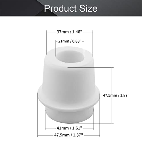 Othmro 2Pcs Drilled Rubber Stopper with Airlock, White Drilled Bungs Stopper with 1.46"-1.61" Hole for Fermentation Use, Homebrewing Beer Kombucha Airlock Stopper