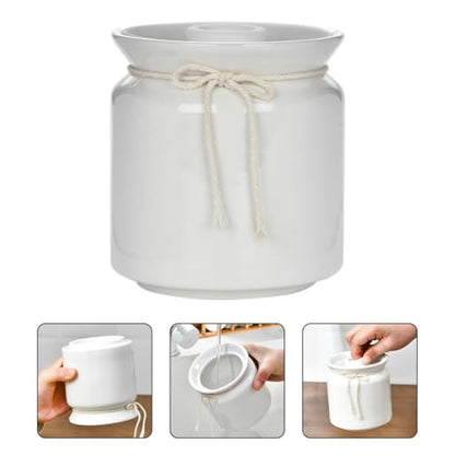 ARTIBETTER Ceramic Food Storage Jar 500ml Sealed Pickle Jar Airtight Fermentation Crock for Sauerkraut and Kimchi Home Kitchen Organization