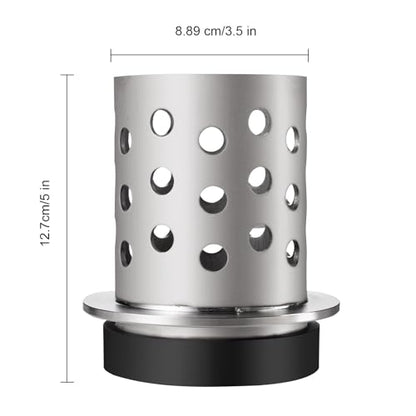 DZQ Perforated Casting Flask Vacuum Casting Stainless Steel Wall Flanged with Rubber Sprue Base(3.5" x 5") - size: 3.5" x 5", style: Height: 5in