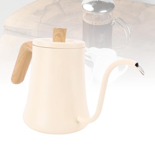 Gooseneck Coffee Kettle 304 Stainless Steel Pour Over Kettle 600ml with Thermometer Ergonomic Handle for Drip Coffee and Tea Brewing At Home Office Travel