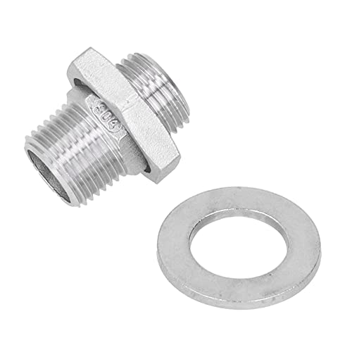 Stainless Steel Fermentation Bulkhead Kit with 0.635 cm NPT Ball Valve for Brew Kettles, Whiskey Stills, and Sparge Water Pots