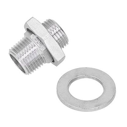 Stainless Steel Fermentation Bulkhead Kit with 0.635 cm NPT Ball Valve for Brew Kettles, Whiskey Stills, and Sparge Water Pots
