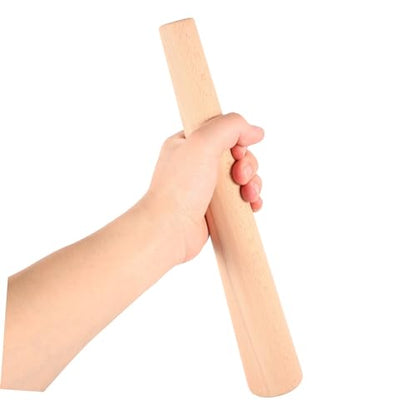 Cabilock Beech Wood Garlic Pestle Stick Handheld Kitchen Mortar Pounder for Garlic and Wooden Masher for Crushing Spices and Sauerkraut