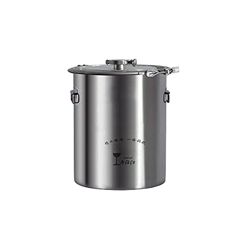 Stainless Steel Fermenter Conical Home Brewing Fermentation Tank，Including Temperature Patch, Silicone Plug, One-way Valve, Silicone Ring (316, 20L) - color: 316, size: 20L