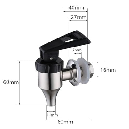 Spigot For Beverage Dispenser 2pcs 304 Stainless Steel Beverage Drink Dispenser Wine Barrel Spigot Water Faucet Tap Bottles Juice Machines