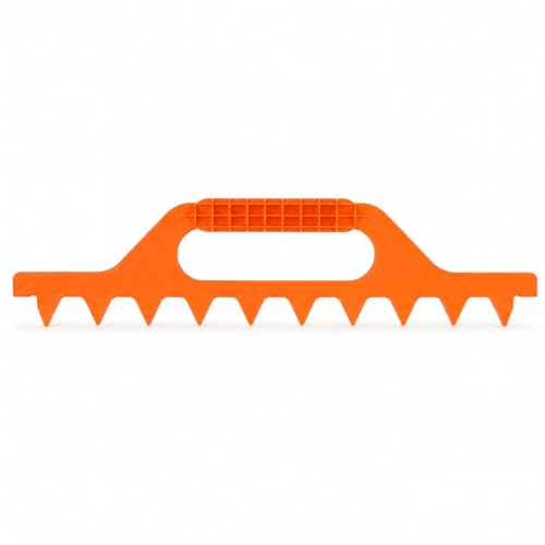 Beehive Frame Spacer Tool, Hive Frame Spacing Rake for 7/8/9 Frame Layout, ABS Plastic or 201 Stainless Steel Beekeeping Spacer for Even Hive Frame Alignment(Orange - 9 Frame) - color: Orange - 9 Frame