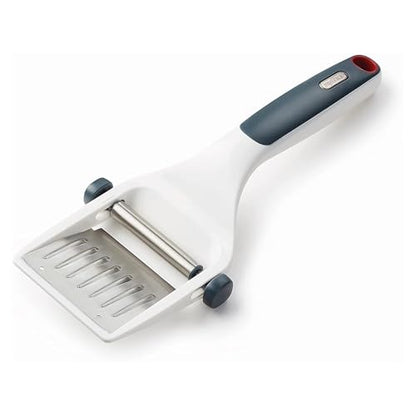 Zyliss Dial & Slice Cheese Slicer - Adjustable, Handheld Cheese Slicer with Stainless Steel Edge and Ergonomic Handle White