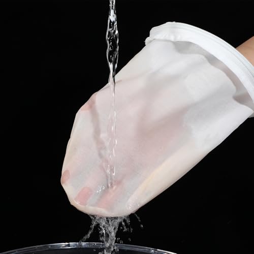 3 Pcs Juice Strainer After Juicing Ultra Fine Mesh Strainer Bags With Stand Reusable Cheese Cloth Bag Small With Stainless Steel Handle Strainers Fine Mesh Bags For Straining Honey Coffee Wine Oil