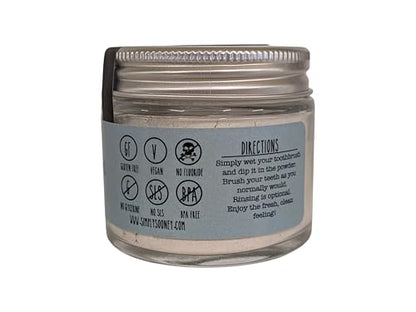 Simply Sooney Remineralizing Vegan Mineral Tooth Powder I Peppermint Nano-Hydroxyapatite Formula I Natural Ingredients I Stronger Teeth 1.5oz Glass Jar (1.5 oz Glass jar)