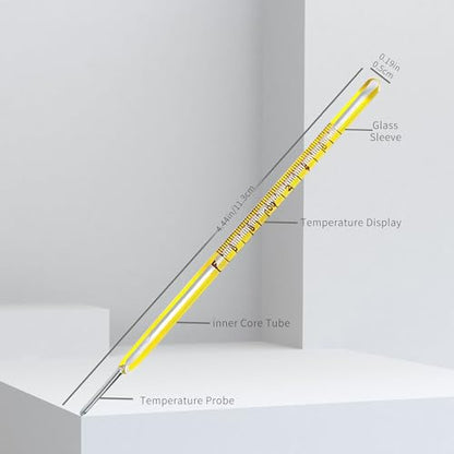 ℉ & ℃ Oral Thermometer for Adults and Kids 2PCS - Glass Basal Body Thermometer - Rectal Body Thermometer for Baby - Non Digital Infrared Thermometer - Accurate Easy Reading by AiBi TECH