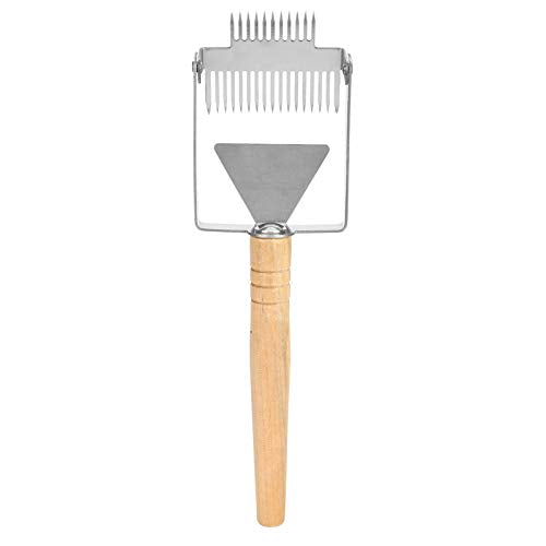 Tyenaza Beehive Honey Scraper, Honeycomb Scraper Equipment Double-Head Uncapping Fork Shovel Tool Beekeeping Equipment for Extracting Honey