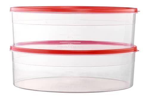 2 Pack Pie Carrier Cake Storage Container with Lid | 10.5" Large Round Plastic Cupcake Cheesecake Muffin Flan Cookie Tortilla Holder Storage Containers Airtight | Pie Keeper Transport Container - size: 2 Pack