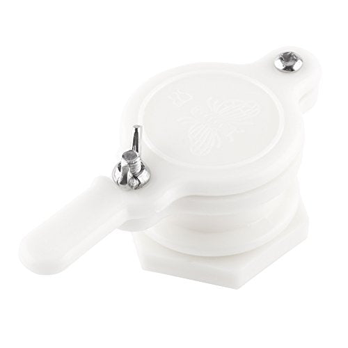 Agatige Honey Gate Valve, Plastic Bee Honey Tap Gate Valve Beekeeping Extractor Bottling Tool Beekeeper Equipment for Extractor Bucket (White) - color: White
