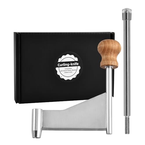 Rust Proof Manual Rotary Cheese Curling Knife - Compatible with Cheese Curler with Wooden, Plastic, Marble Base, Best for Cheese Wheel and Chocolate Shavings and Curls