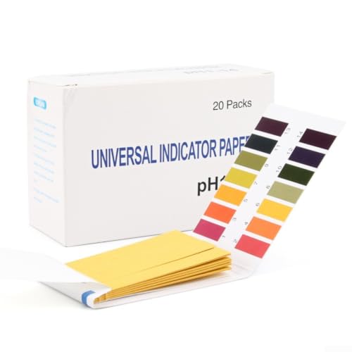 pH Test Strips 1-14 Wide Range Litmus Paper for Body Fluids Soil - 80 Pack Fast Accuracy Testing Kit for Pool Spa Wine Fermentation(80pcs)