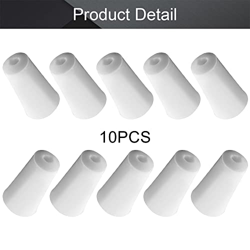 Othmro 10Pcs Drilled Rubber Stopper with Airlock, White Drilled Bungs Stopper with 0.51" Hole for Fermentation Use, Homebrewing Beer Kombucha Airlock Stopper