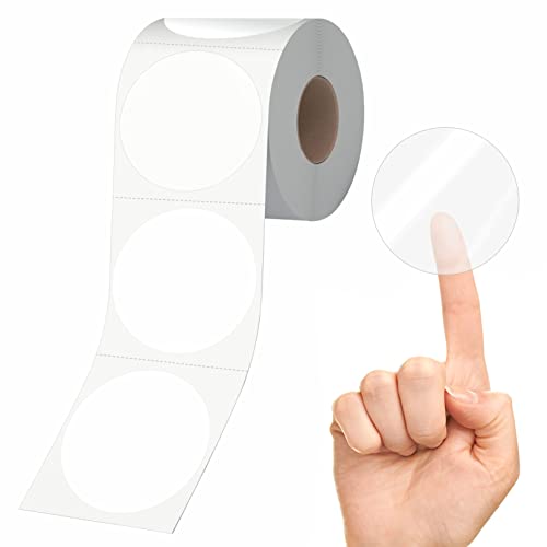1500 PCS Round Clear Seal Stickers, Transparent Envelope Mail Wafer Seal Self Adhesive Package Circle Label Dots with Perforation Line for Envelopes, Boxes and Gift Packaging (2” in Diameter) - size: 2 inch-1500