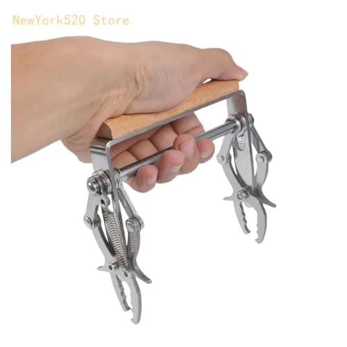 MUSM Beekeeping Frame Holder – Stainless Steel & Wood Frame Gripper for Hive Inspections, Ergonomic & Anti-Slip Beekeeping Tool