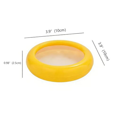 Reusable Food Cover with Lid Stretch Wrap Saver for Fruit and Vegetables Kitchen Storage Cover for Onion Lemon Tomato - color: Yellow