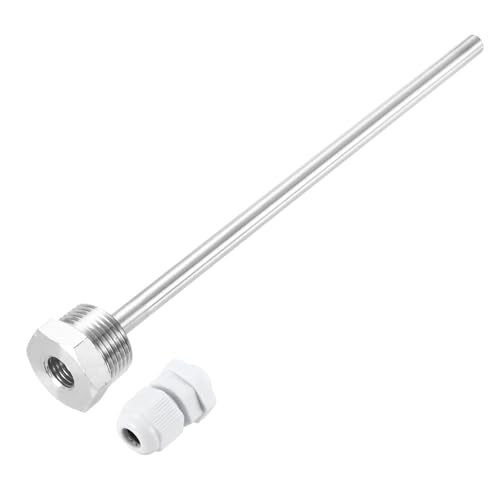uxcell 8mm Dia G3/4 Thermowell Weldless Stainless Steel 304 with Cable Gland 200mm Length for Beer Fermenter, White - color: White, size: G3/4 x 200mm
