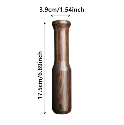 Manual Wooden Masher, Ergonomic Sauerkraut Pounder, Pickling Tool with Comfortable Grip, Kitchen Accessory, Food Preparation Tool with Style, Cabbage and Vegetable Tools Meal Prep and Canning (Coffee) - color: Coffee
