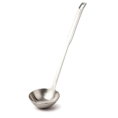 Professional Stainless Steel Soup Ladle, 11.8" Comfort Grid, Long Ergonomic Handle, Durable Kitchen Utensil for Cooking, Stirring, Serving Soups, Heavy-Duty Metal, Dishwasher Safe