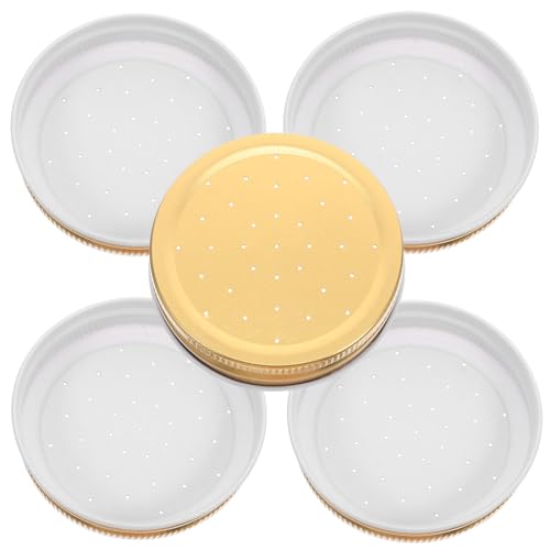 SHOWERORO 5pcs Bee Water Feeder Covers for Beehive Entrance, Reusable Iron Water Feeding Device with Versatile Design, Yellow Bee Watering Station for Beekeeping Supplies