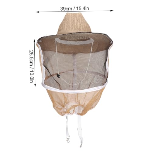 Beekeeper Hat with Veil - Professional Protection Bee Hat with Adjustable Strap & Breathable Design for Beekeeping Supplies Beekeeper Bee Supplies