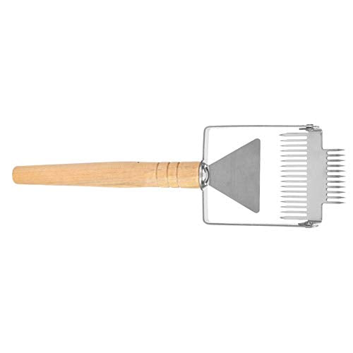 Tyenaza Beehive Honey Scraper, Honeycomb Scraper Equipment Double-Head Uncapping Fork Shovel Tool Beekeeping Equipment for Extracting Honey
