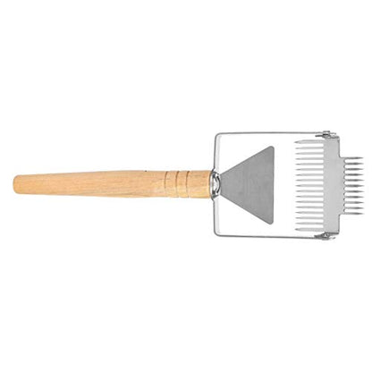 Tyenaza Beehive Honey Scraper, Honeycomb Scraper Equipment Double-Head Uncapping Fork Shovel Tool Beekeeping Equipment for Extracting Honey