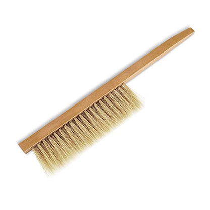 Flexzion 10.5" Stainless Steel J-Hook and 16" Hive Brush with Natural Pig Bristles & Wooden Handle, Hive Frame Lifter Wax Scraper Beekeeping Cleaning Tool Equipment for Beekeepers and Bee Keeper