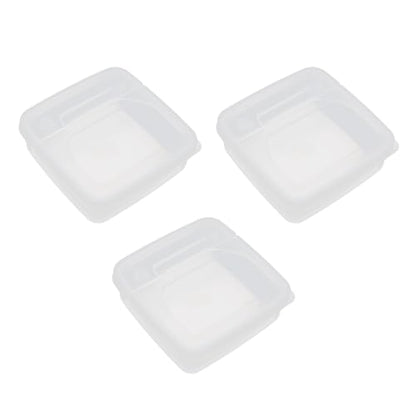 AYNEFY Kitchen Kitchen Storage, Airtight Transparent Pp Box Heat And Cold Cheese Box Multipurpose Using Foods Storage Box For Fruits Minced Garlic Chili 3 Pcs Flip Lid Cheese