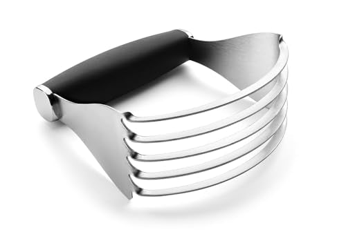 Spring Chef XL Stainless Steel Pastry Cutter Tool for Baking - Heavy Duty Dough Blender - Butter & Dough Cutter Tool with Sharp Blades - Pastry Blender for Easy Mixing - Dishwasher Safe - Black | Heavy Duty Dough Mixer with Stainless Steel Blades, Butter