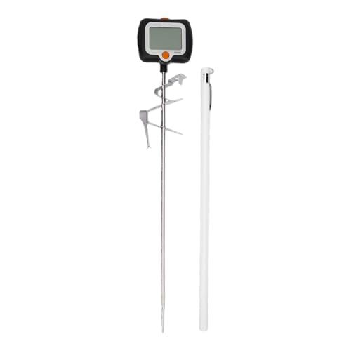 EVGATSAUTO Digital Candy Thermometer, 304 Stainless Steel Cooking Thermometer with Large LCD, 58F to 572F Readout, Hold and Clip Design for Candy Jam Chocolate Frying and Syrup (KT Black English
