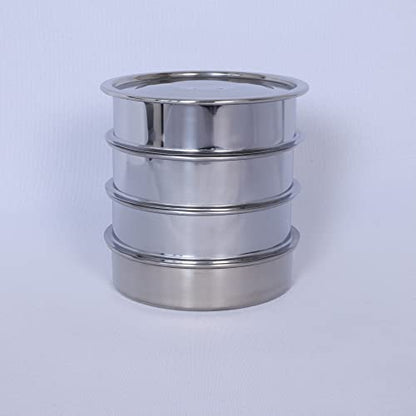 3 Pcs Lab Sieves，6 Inch Diameter Test Sifter with Tray and lid