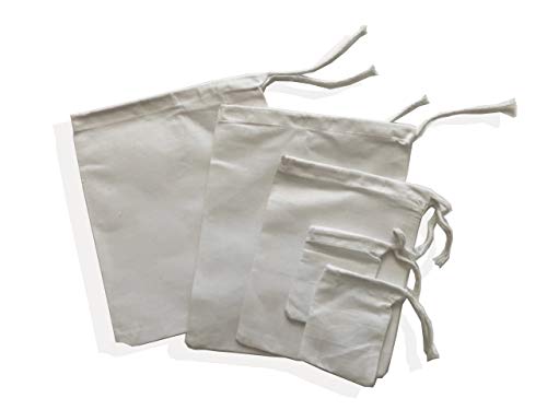Eco Green Textiles (12 x 18 inches) – Natural Cotton Reusable Produce Muslin Bags – Multipurpose Drawstring Storage Pouch for Everyday Use (Pack of 25) - color: N A T U R A L, size: 12 x 18 inches