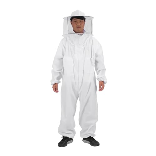 Beekeeping Clothes Beekeeper Protective Suit Breathable Bee Keeping Full Body Suit Beekeeping Protective Equipment(L) - color: L